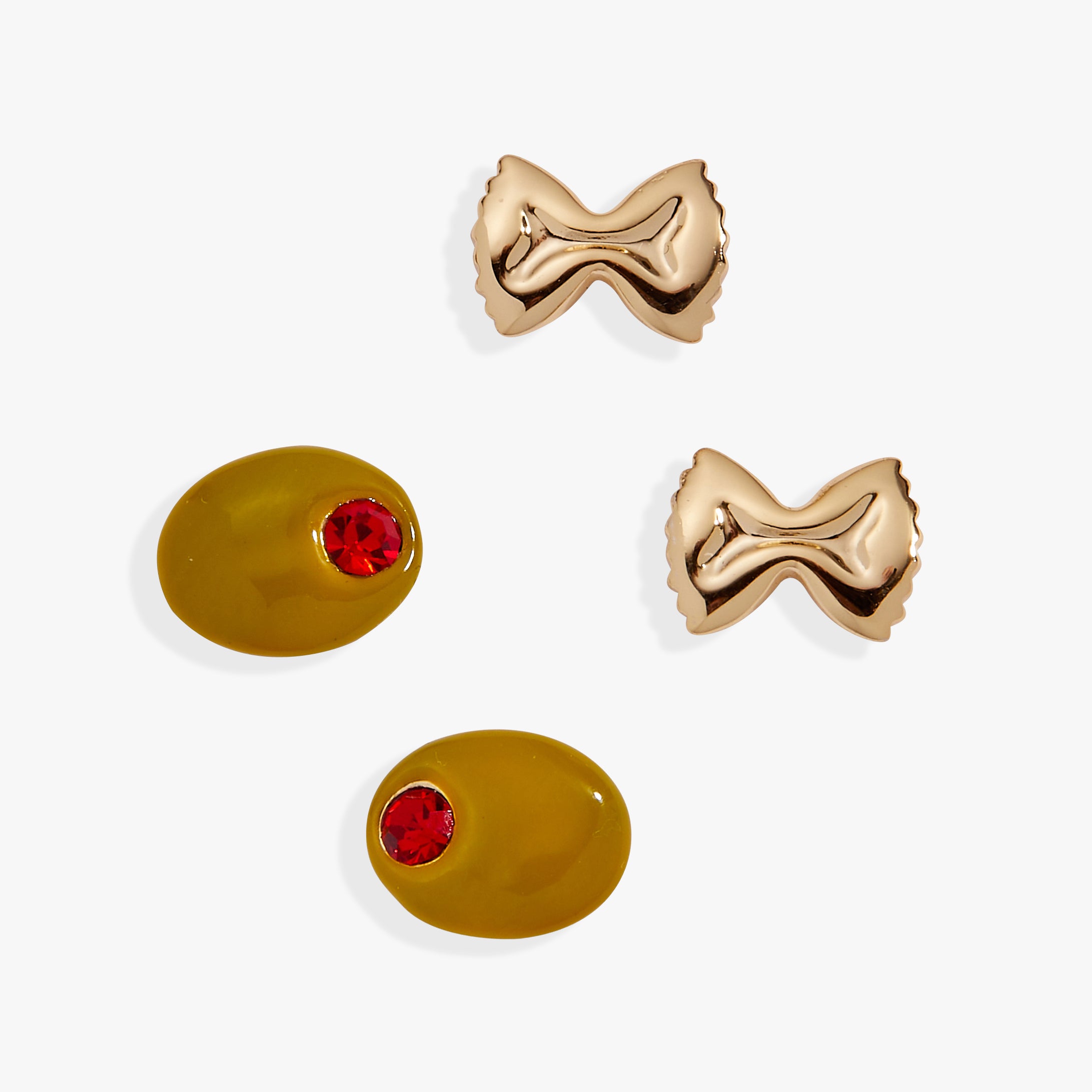 Pasta Girl Stud Earrings Set Of 2 - Image 3