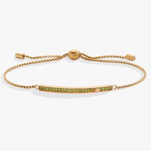 August Everyday Birthstone Pave Bolo Bracelet
