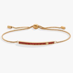 July Everyday Birthstone Pave Bolo Bracelet