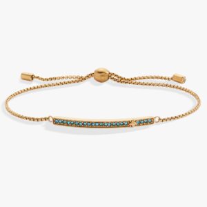 March Everyday Birthstone Pave Bolo Bracelet