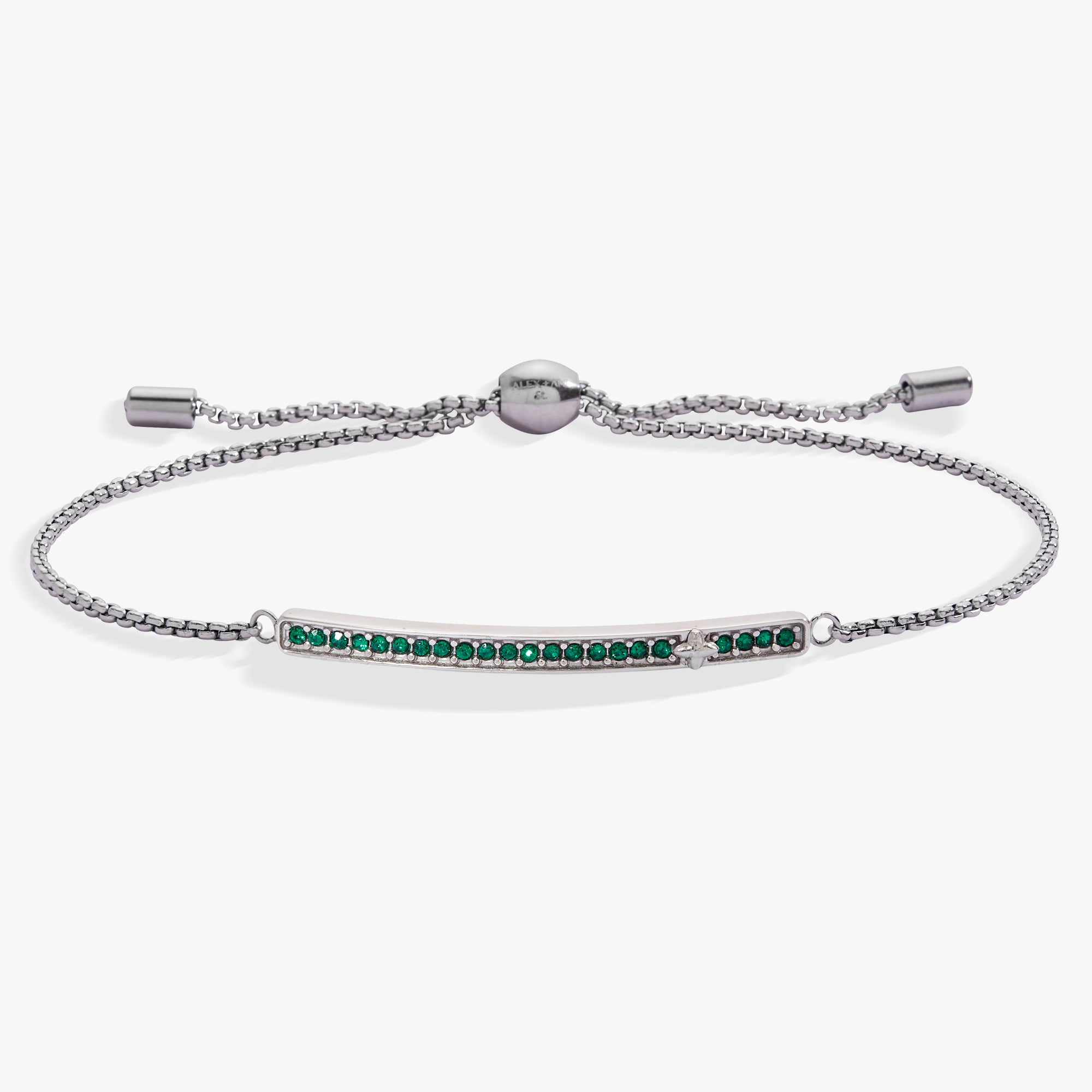 May Everyday Birthstone Pave Bolo Bracelet - Image 6