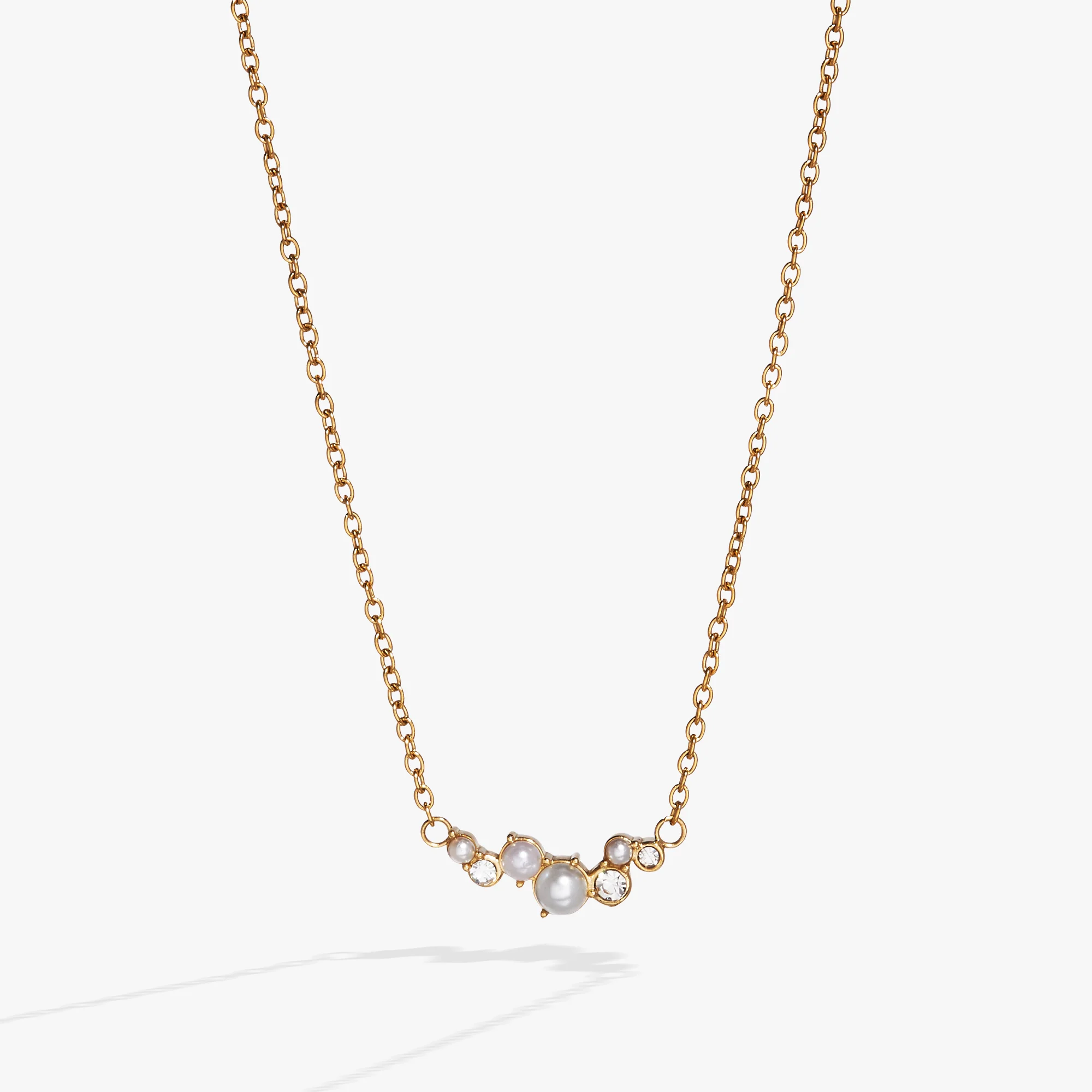 Pearl & Crystal Pendant Necklace