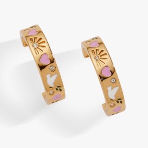 'Pray. Wait and Trust' Hoop Earrings