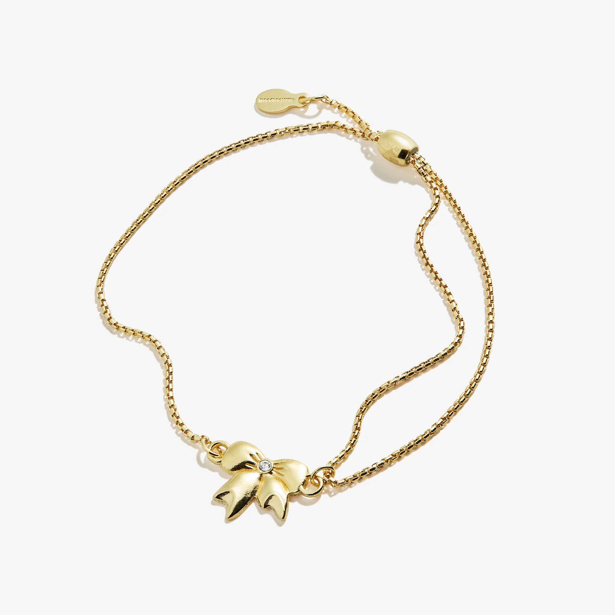 Crystal Bow Pull Chain Bracelet