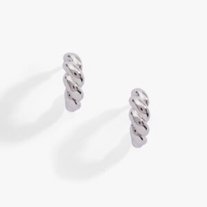 Puffy Rope Textured Huggie Hoop Earring