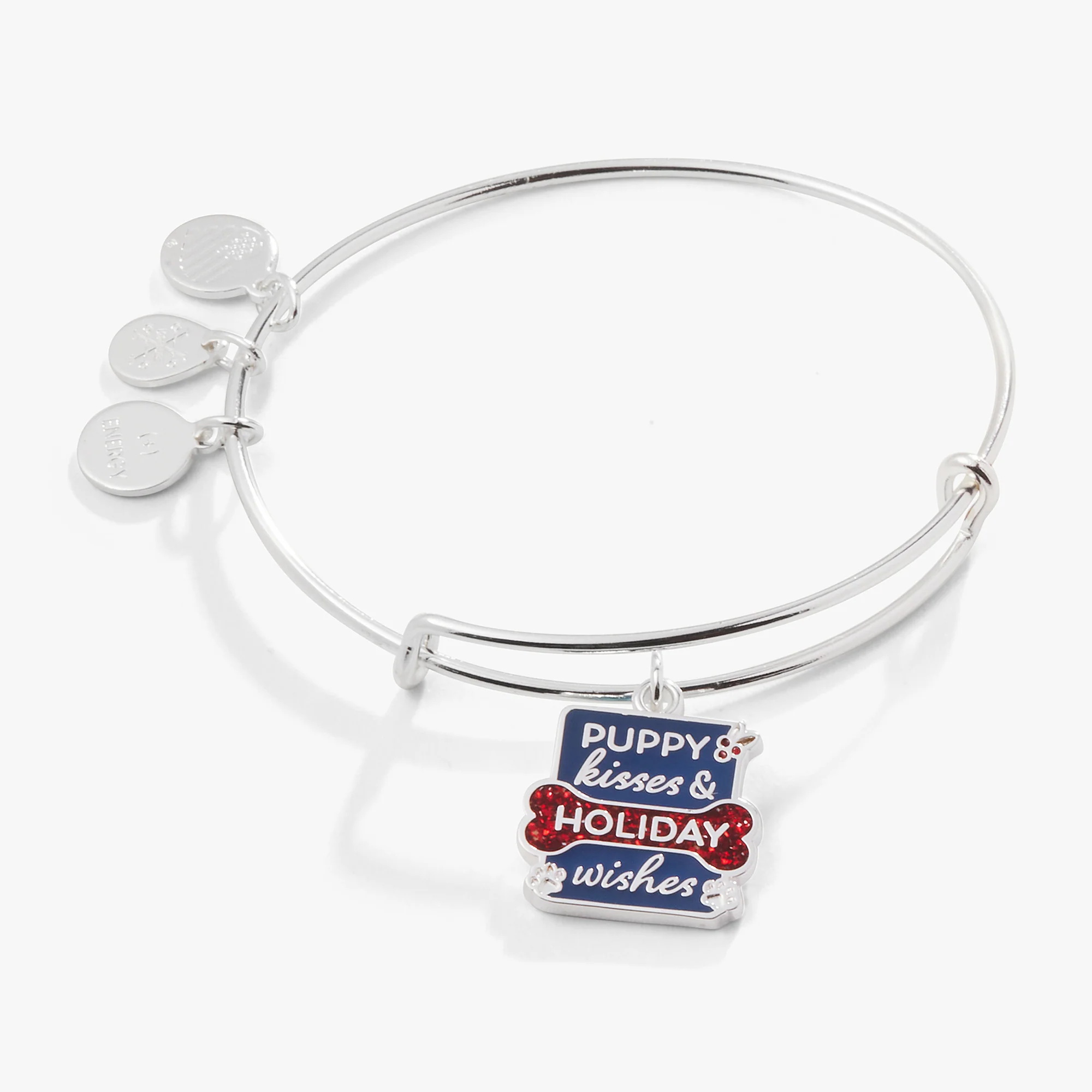 'Puppy Kisses + Holiday Wishes' Charm Bangle