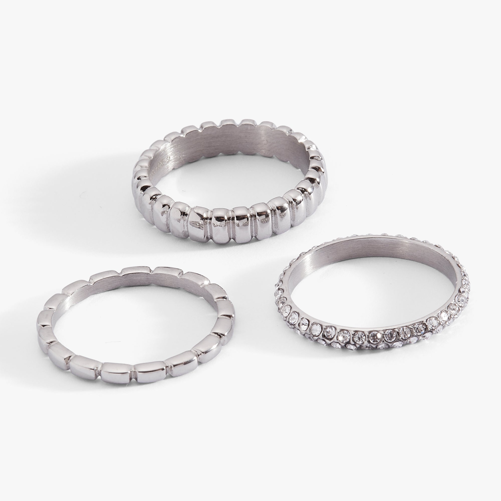 Ribbed Stacking Ring Set of 3 - Image 4