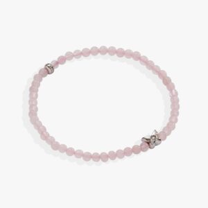 Butterfly Rose Quartz Mini Stretch Bracelet