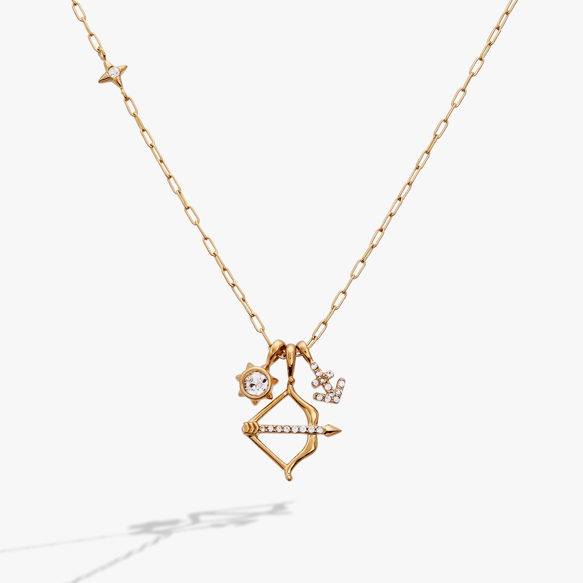 Sagittarius Zodiac Charm Cluster Necklace