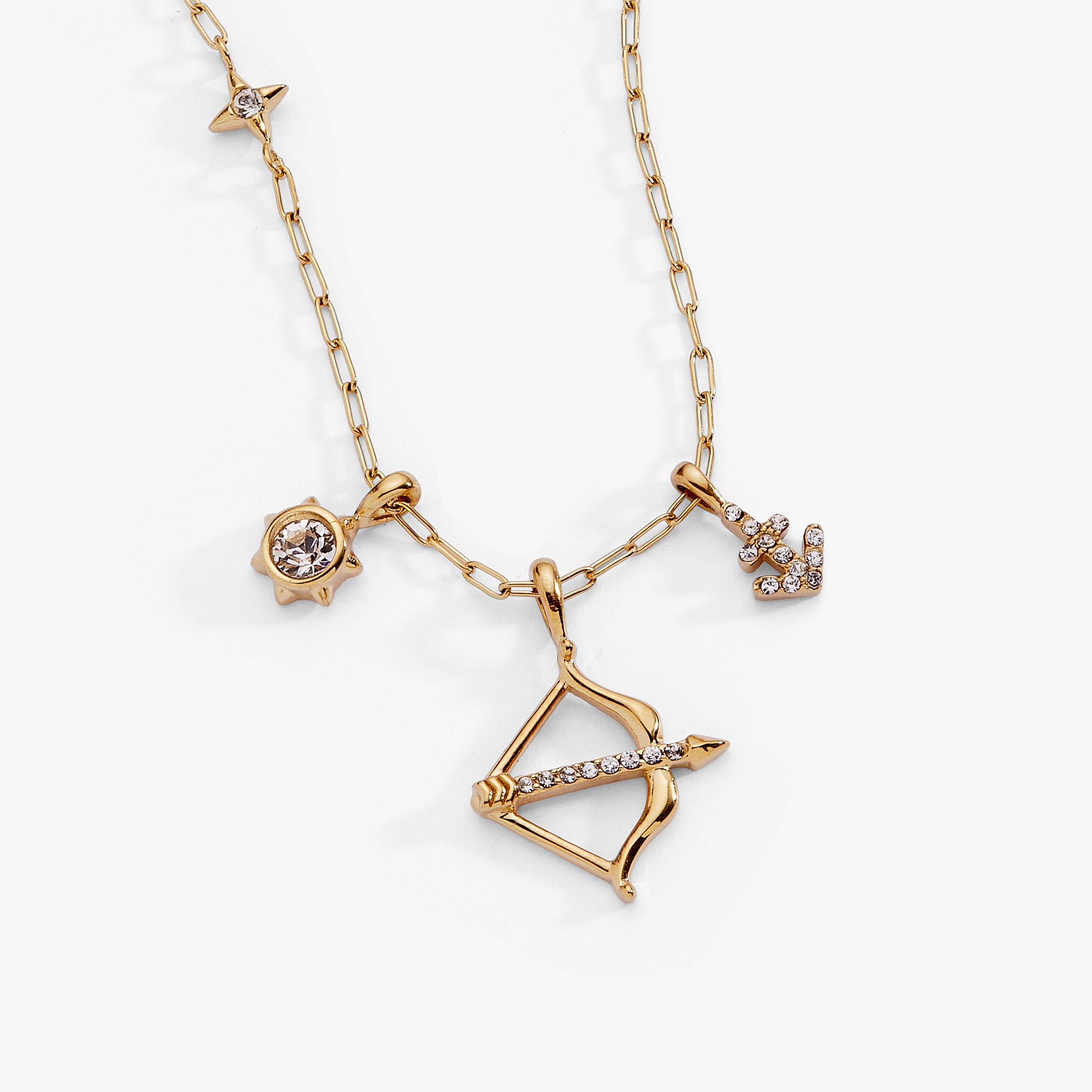 Sagittarius Zodiac Charm Cluster Necklace - Image 3