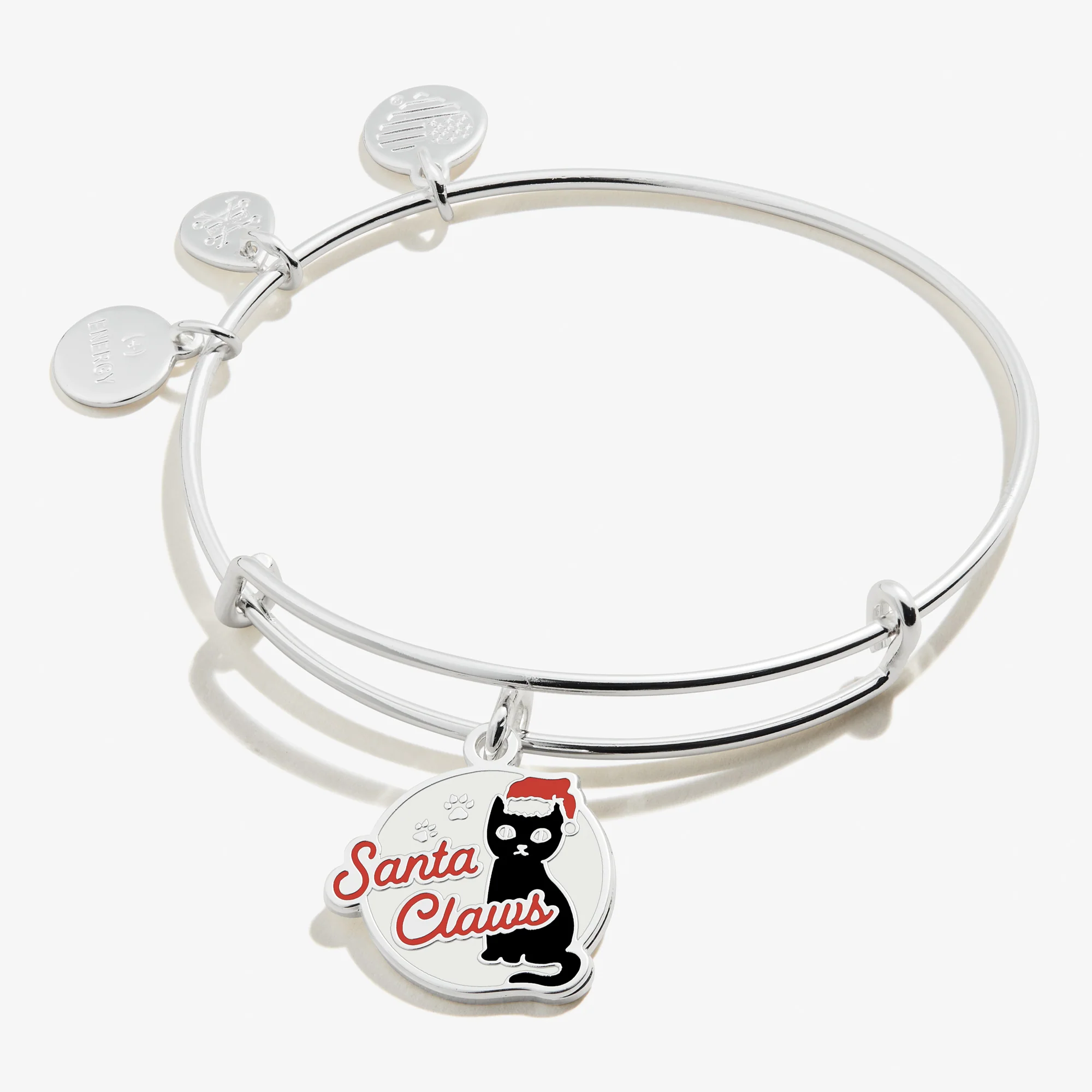 'Santa Claws' Cat Holiday Charm Bangle