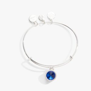 September Birthstone Charm Bangle. Sapphire