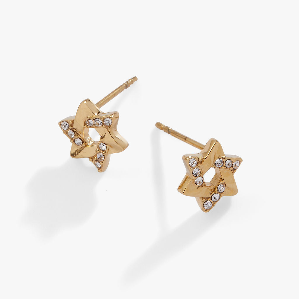 Star of David Mini Stud Earrings - Image 2