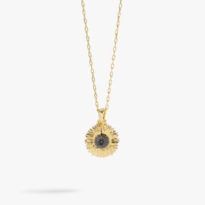 Sunflower 'Choose Happiness' Mantra Necklace