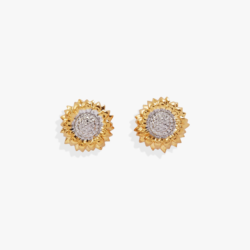 Sunflower Mini Stud Earrings - Image 2