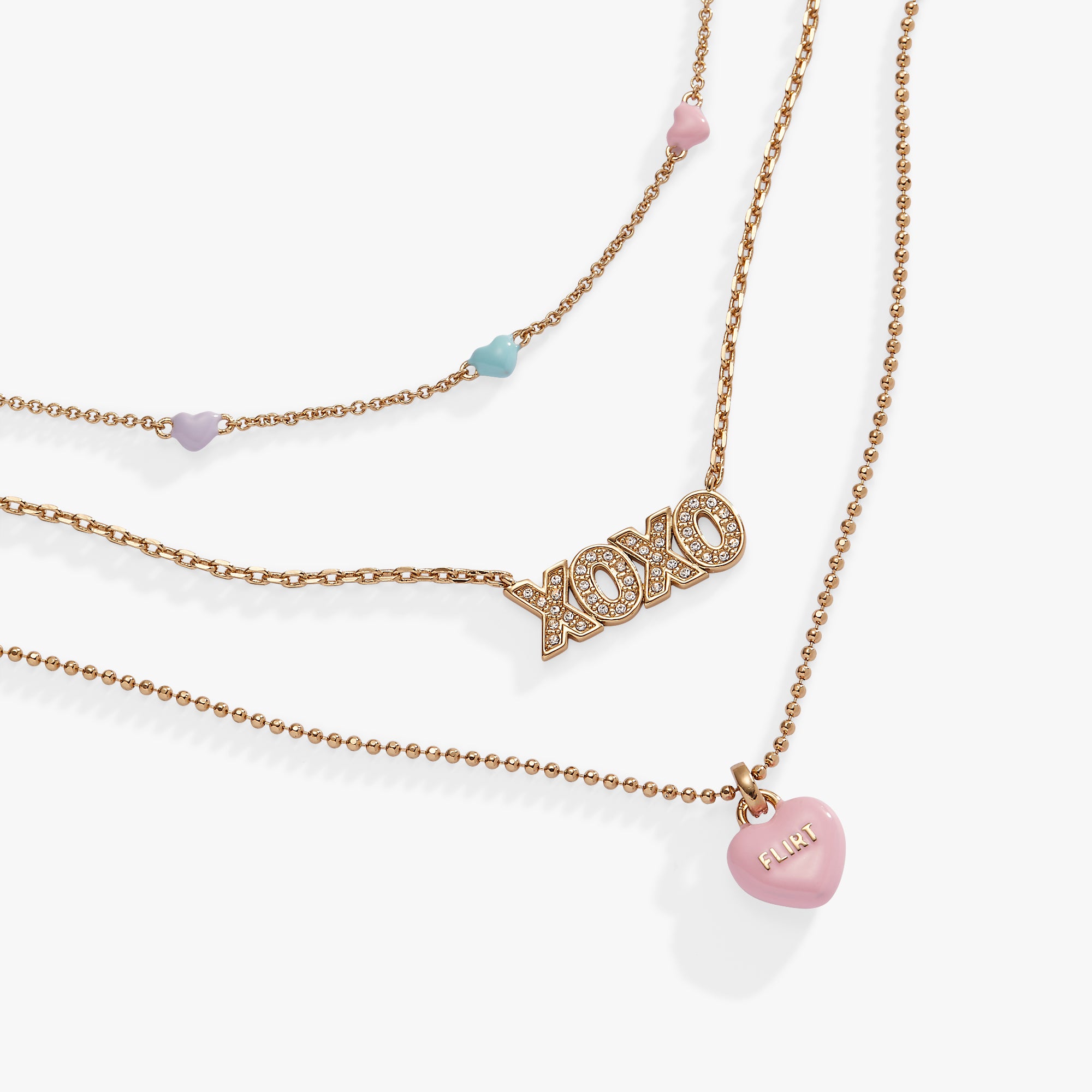 Sweethearts® Triple-Strand Charm Necklace - Image 4
