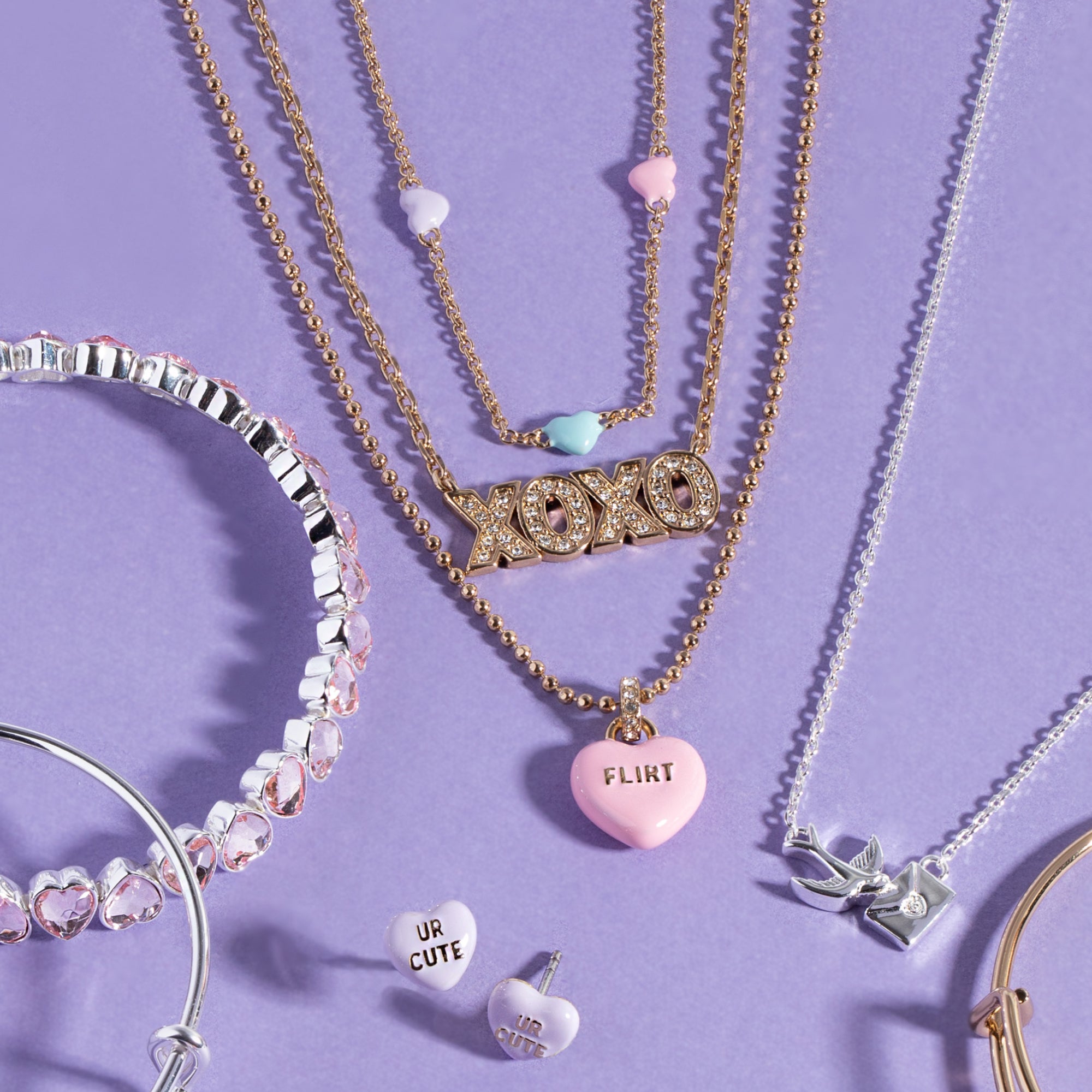 Sweethearts® Triple-Strand Charm Necklace - Image 5