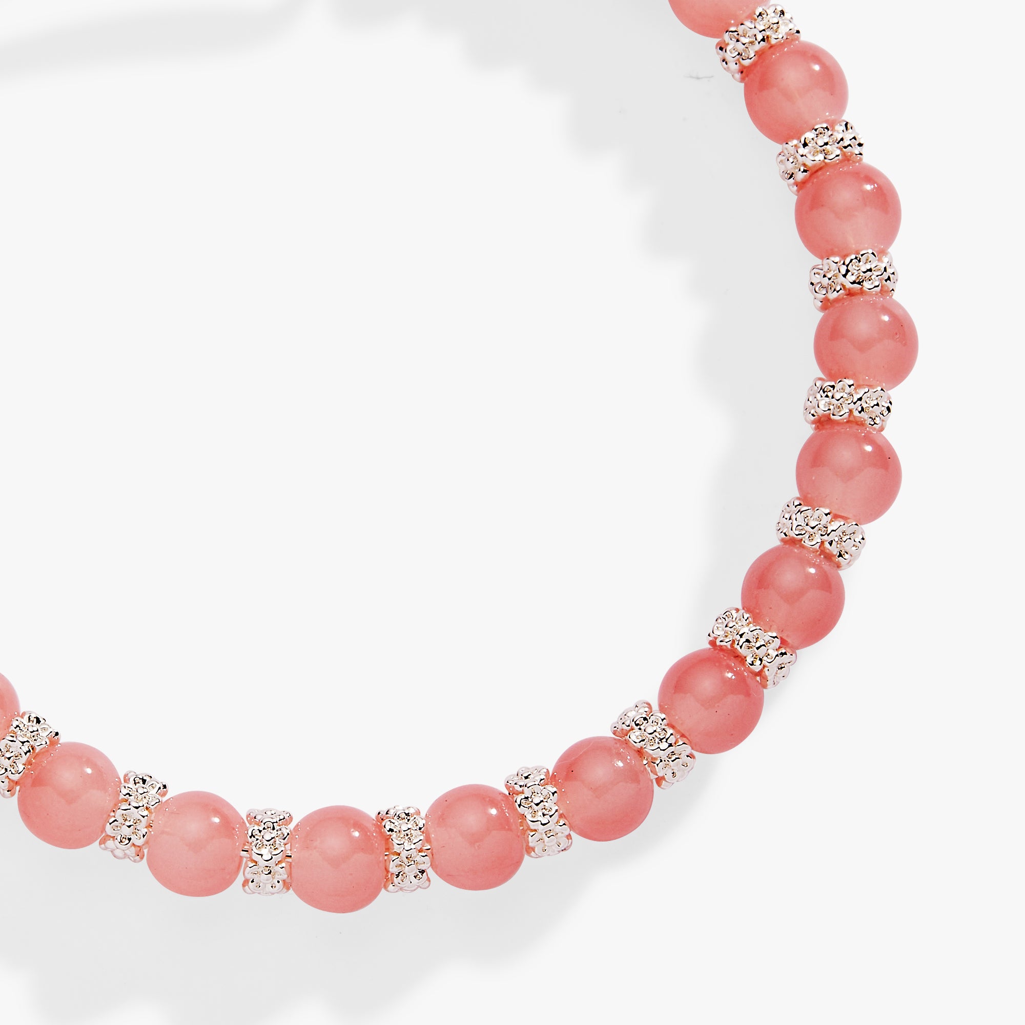 Cherry Quartz Beaded Charm Bangle - Image 3