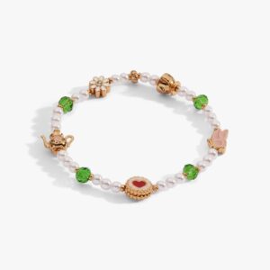 Tea Party Beaded Stretch Bracelet