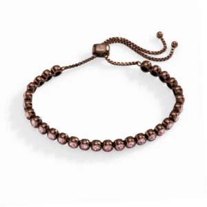 Bolo Tennis Bracelet. Light Rose