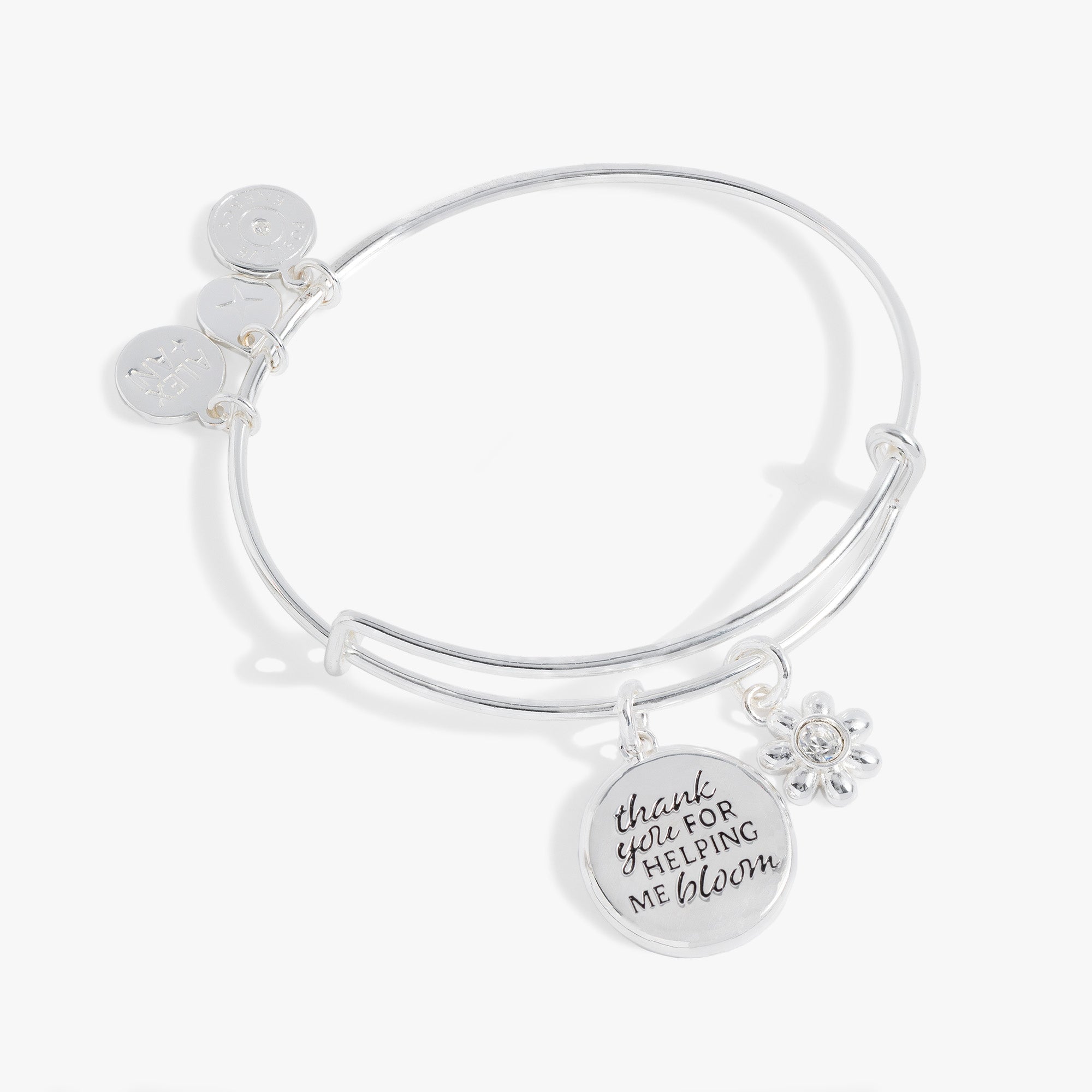 Thank You For Helping Me Bloom' Charm Bangle - Image 3