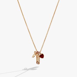 'There Cannoli Be You' Bow & Heart Multi Charm Cluster Necklace