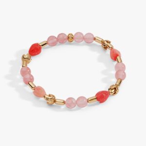 Tulip Cherry Quartz Stretch Bracelet