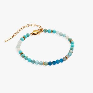 Turquoise Ombre Semi-Precious Beaded Bracelet