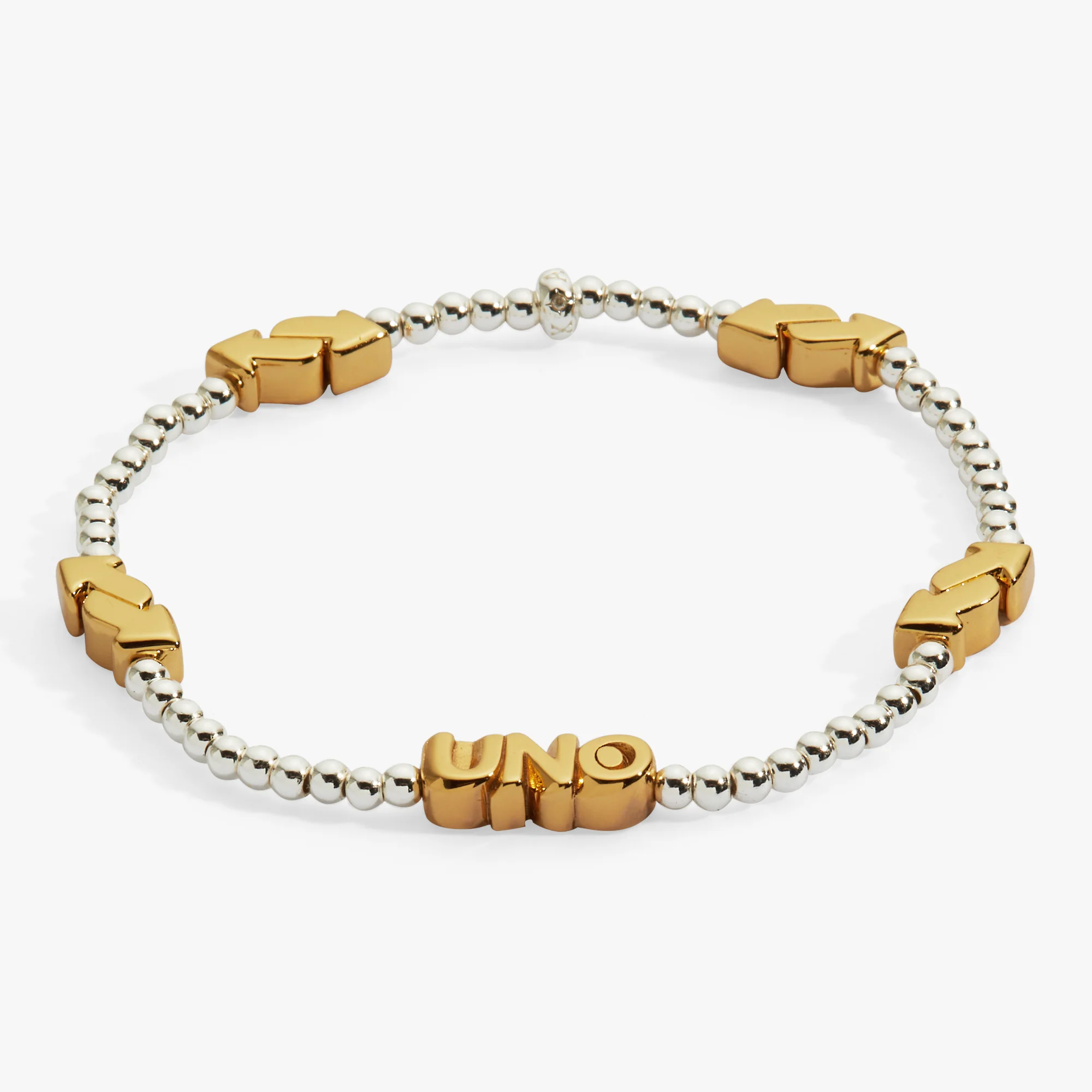 UNO™ Reverse Symbol Stationed Stretch Bracelet