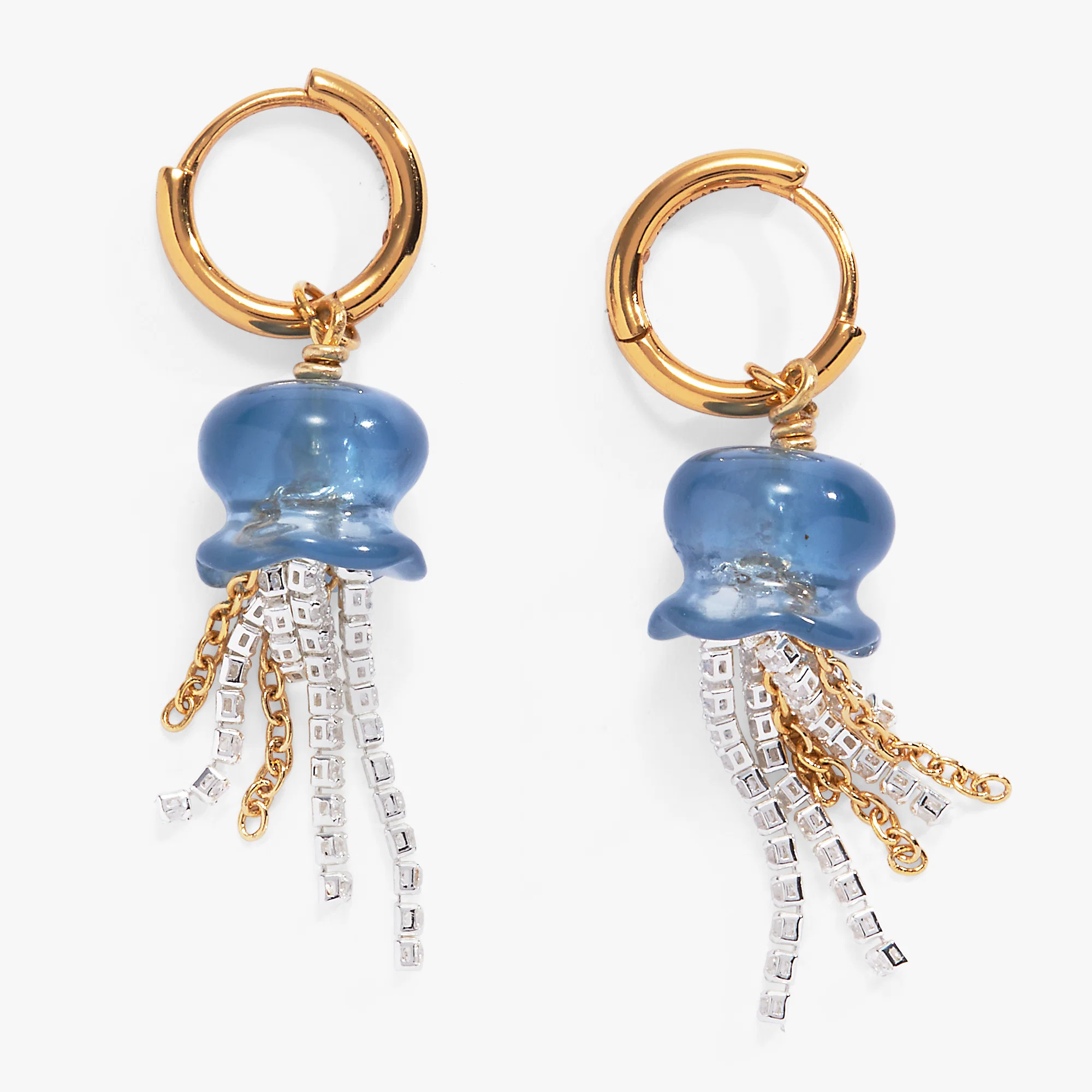 Whimsical Jellyfish Huggie Hoops