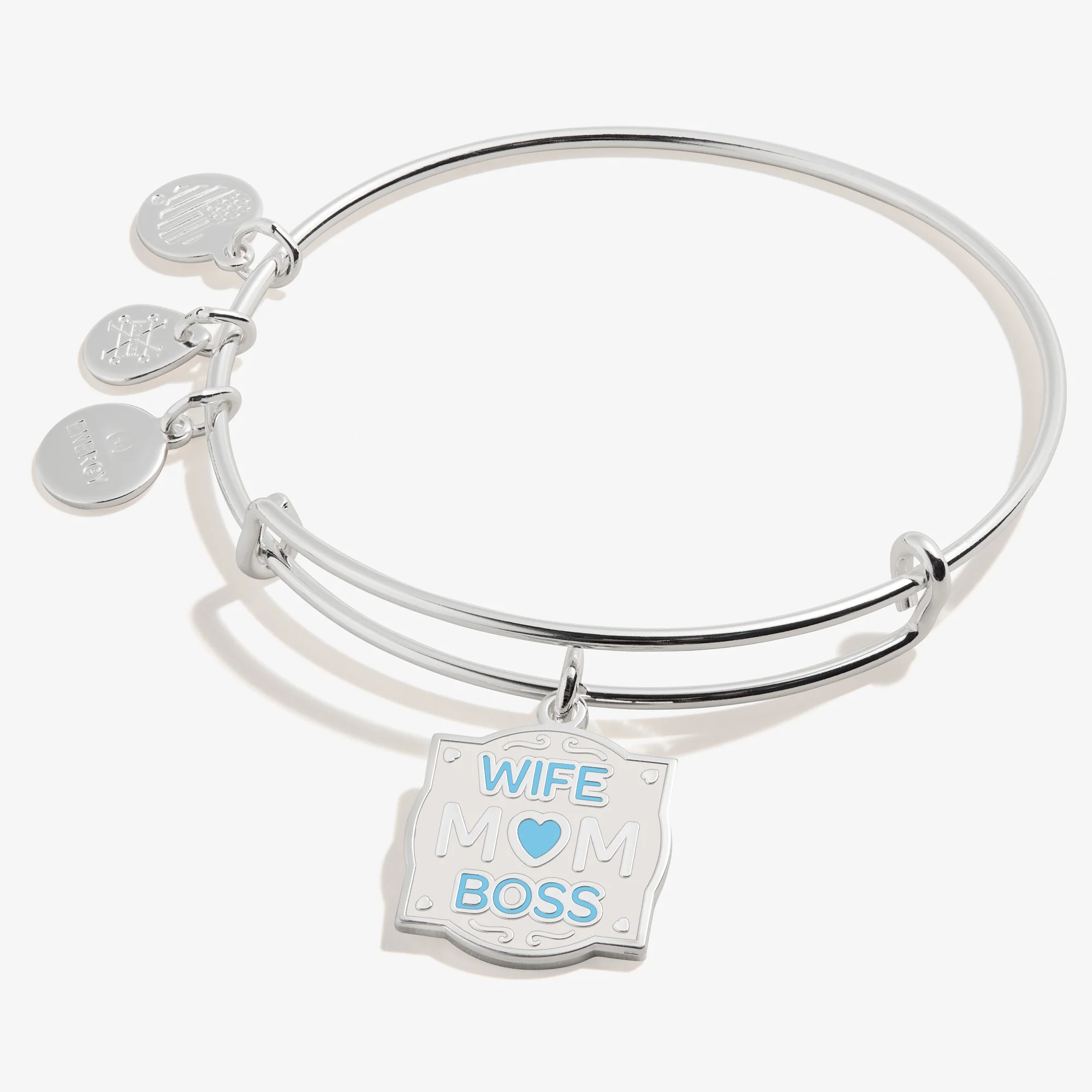 'Wife. Mom. Boss' Charm Bangle Bracelet