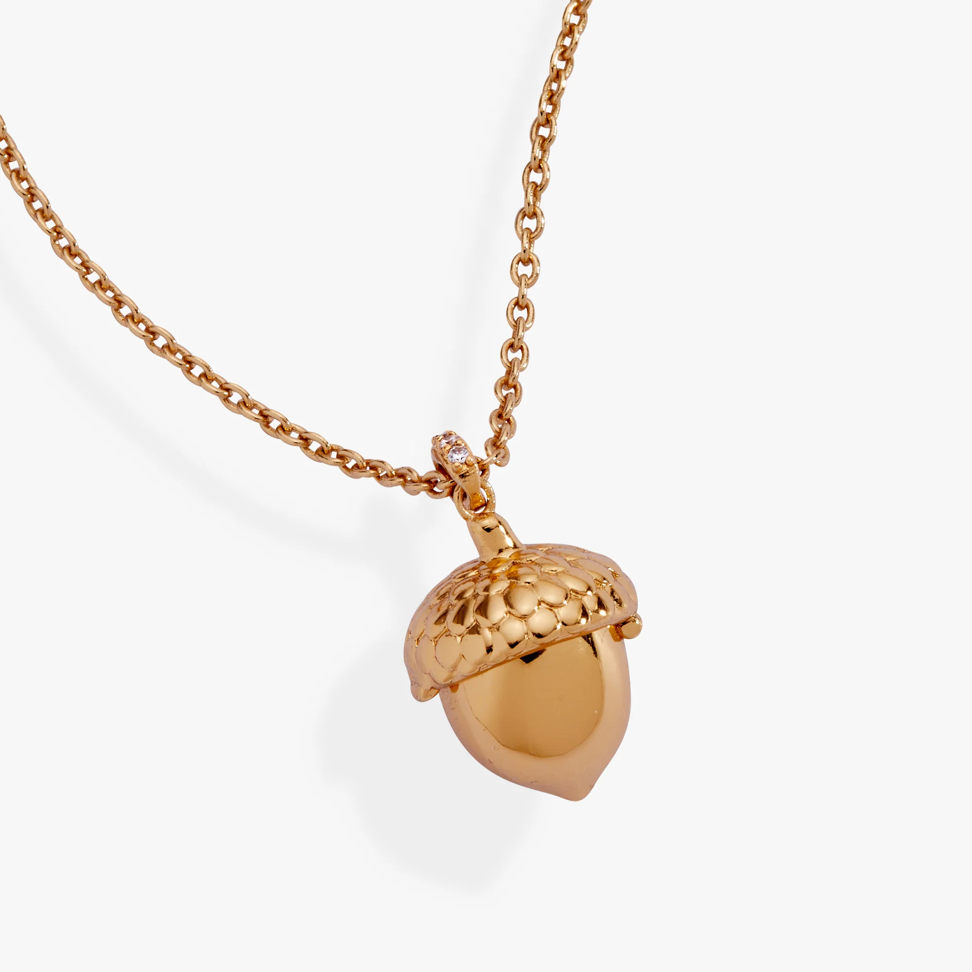 Woodland Acorn & Hidden Squirrel Locket Necklace