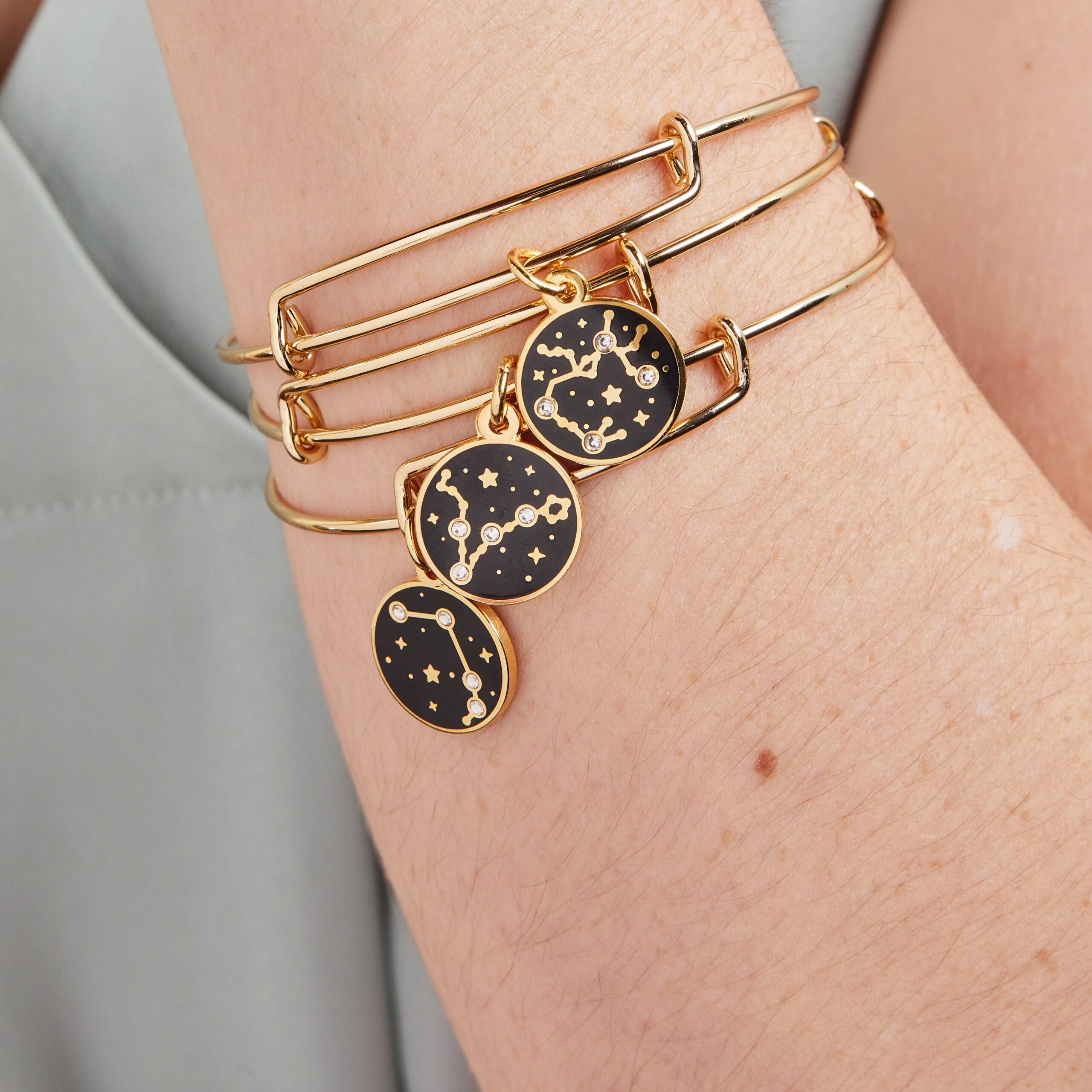 Aquarius Zodiac Charm Bangle - Image 6