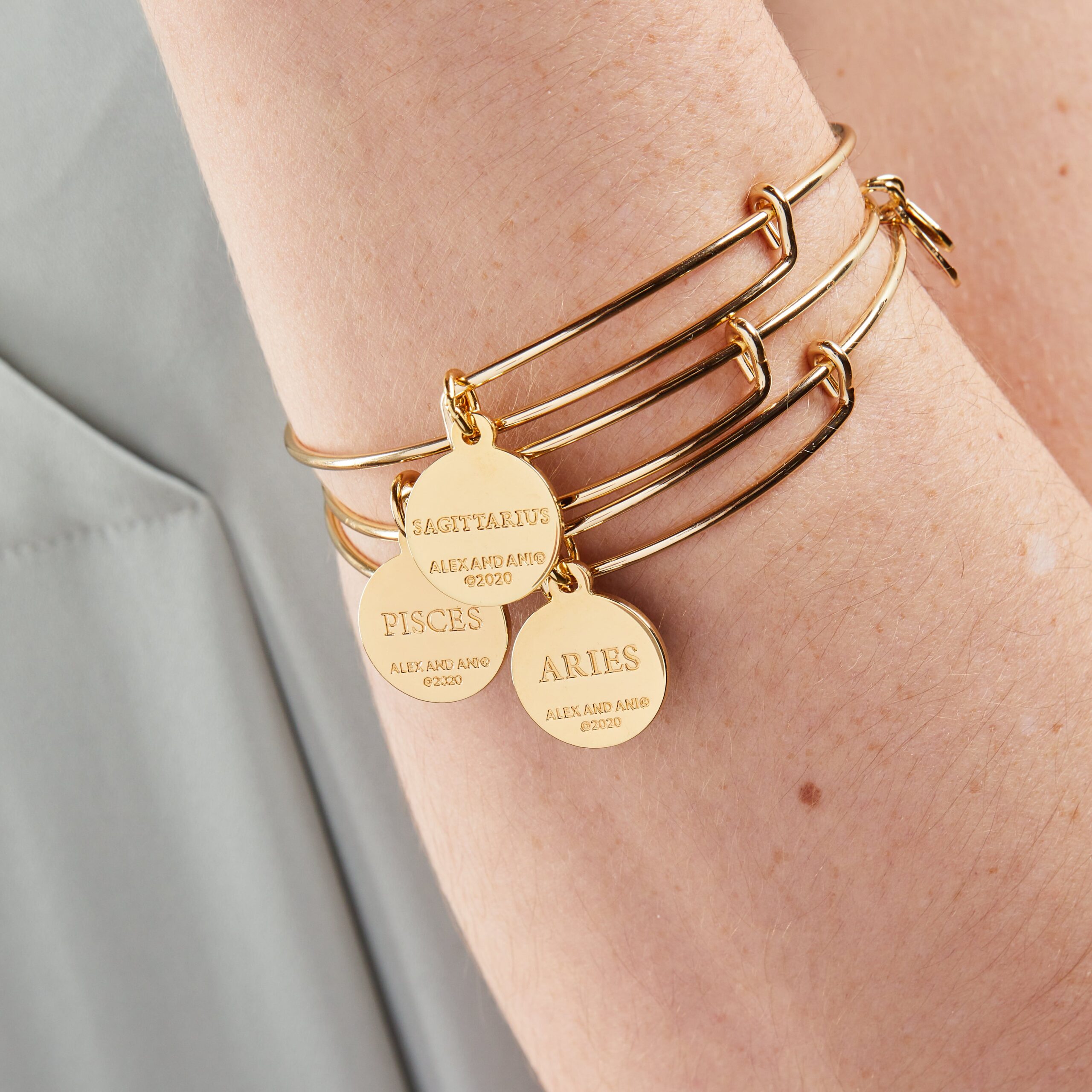 Aquarius Zodiac Charm Bangle - Image 8